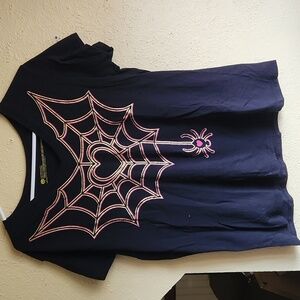 Spider Web Heart Halloween T-Shirt
